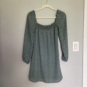 Abercrombie & Fitch Dark Green Floral Print Mini Dress